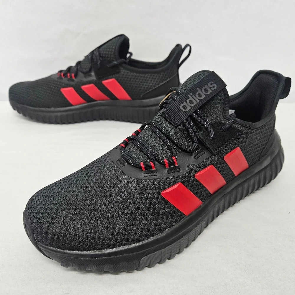 Adidas Kaptir‎ 4.0 Athletic Shoes Cloudfoam JR8528 Black Red Men Size 9.5